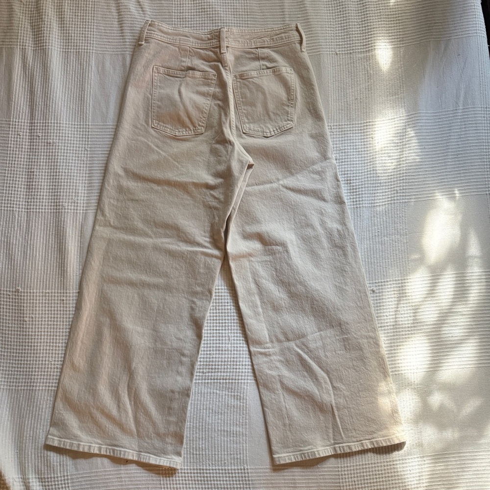 Universal Thread Wide Leg Ankle Jeans Ecru - Picture 3 of 7